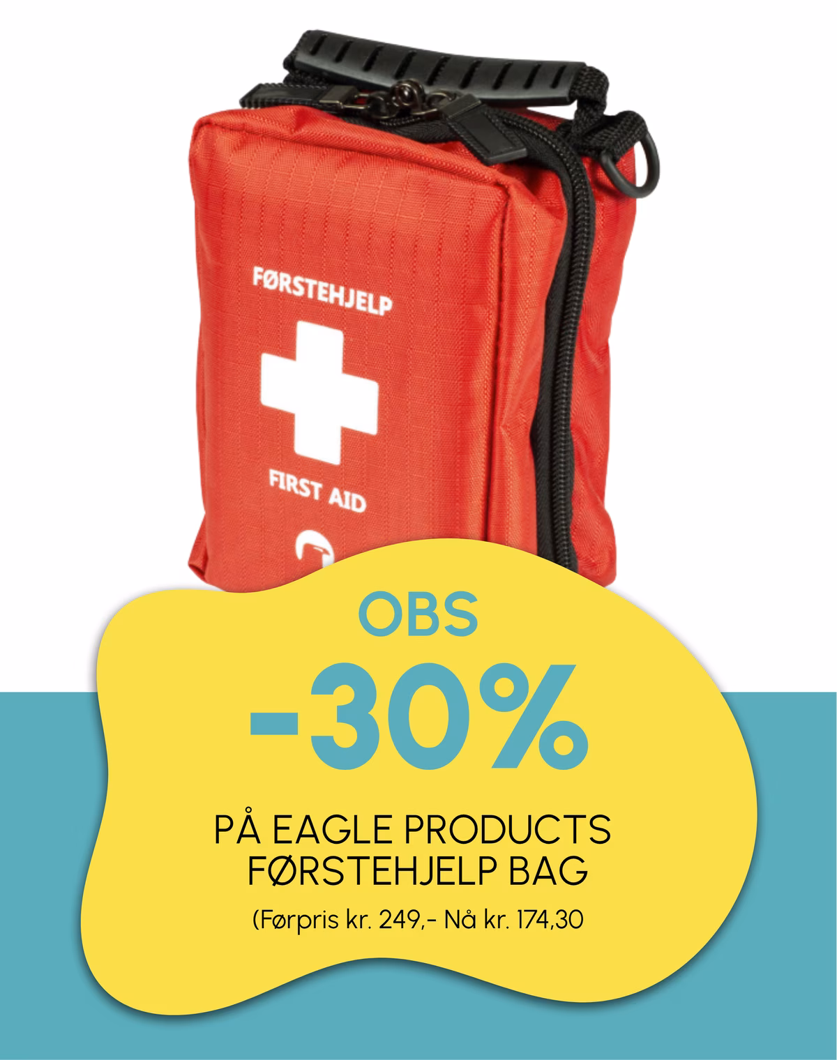 30% på Eagle Products førstehjelp bag (Førpris kr.249,- Nå kr.174,30