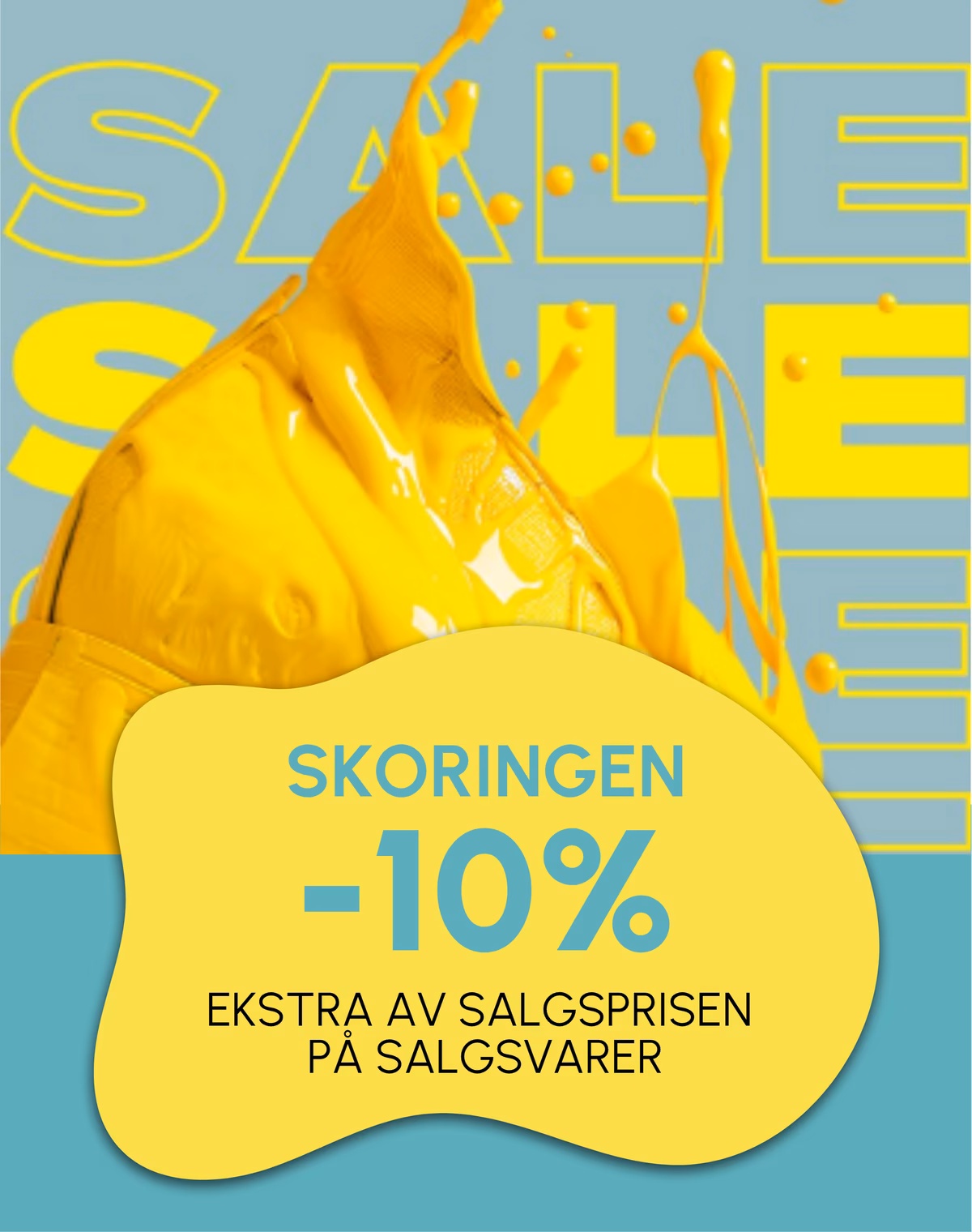 10% ekstra av salgspris på salgsvarer