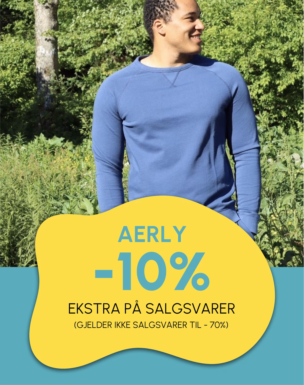 10% ekstra rabatt på alle salgsvarer (gjelder ikke 70%)