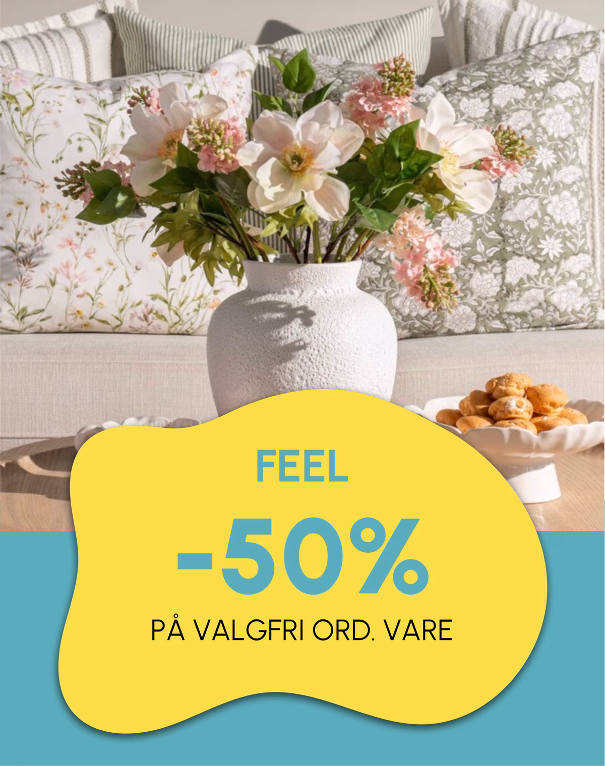 50% på valgfri ord.vare