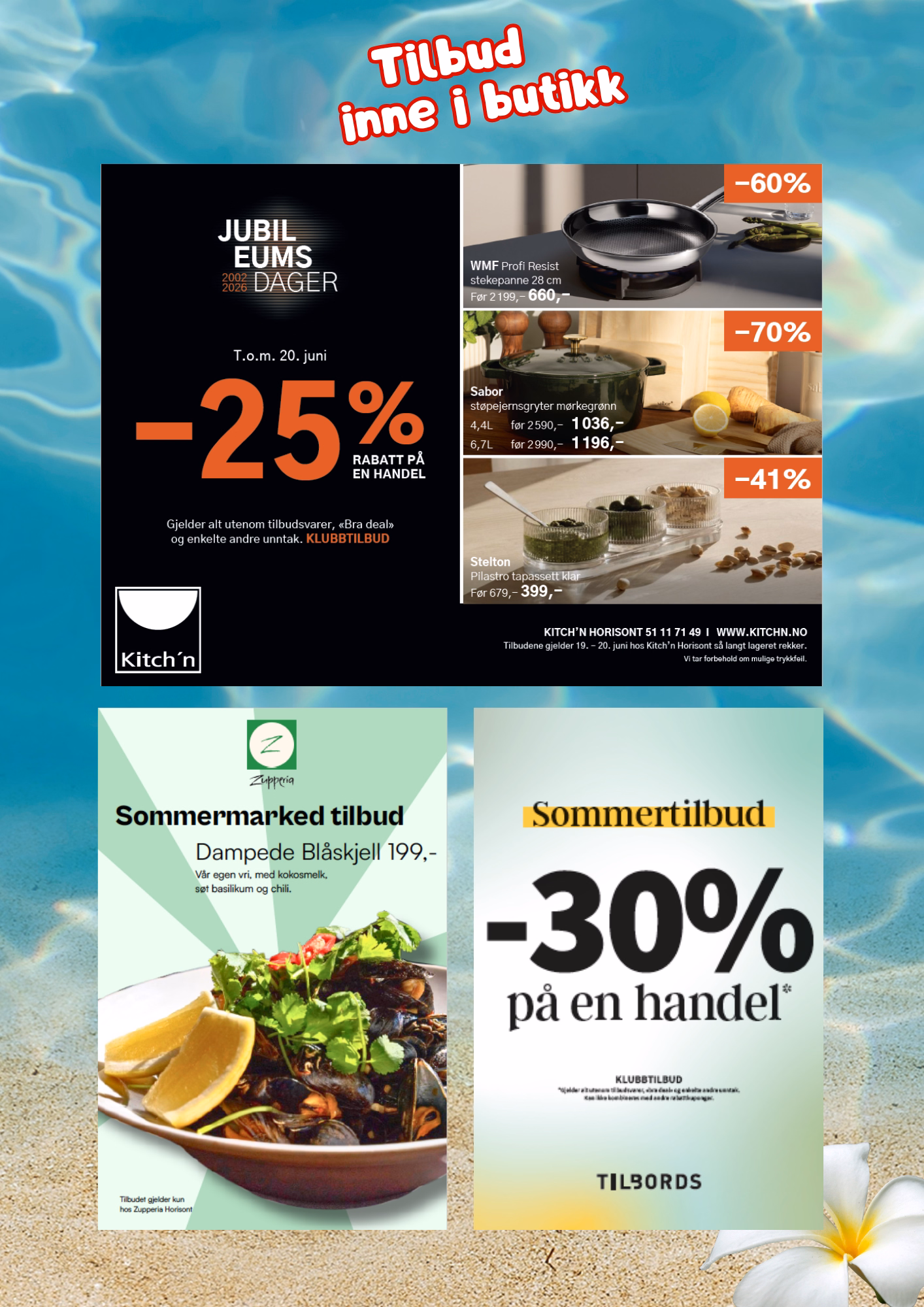 Tilbud inne i butikk - Sommermarked 2026